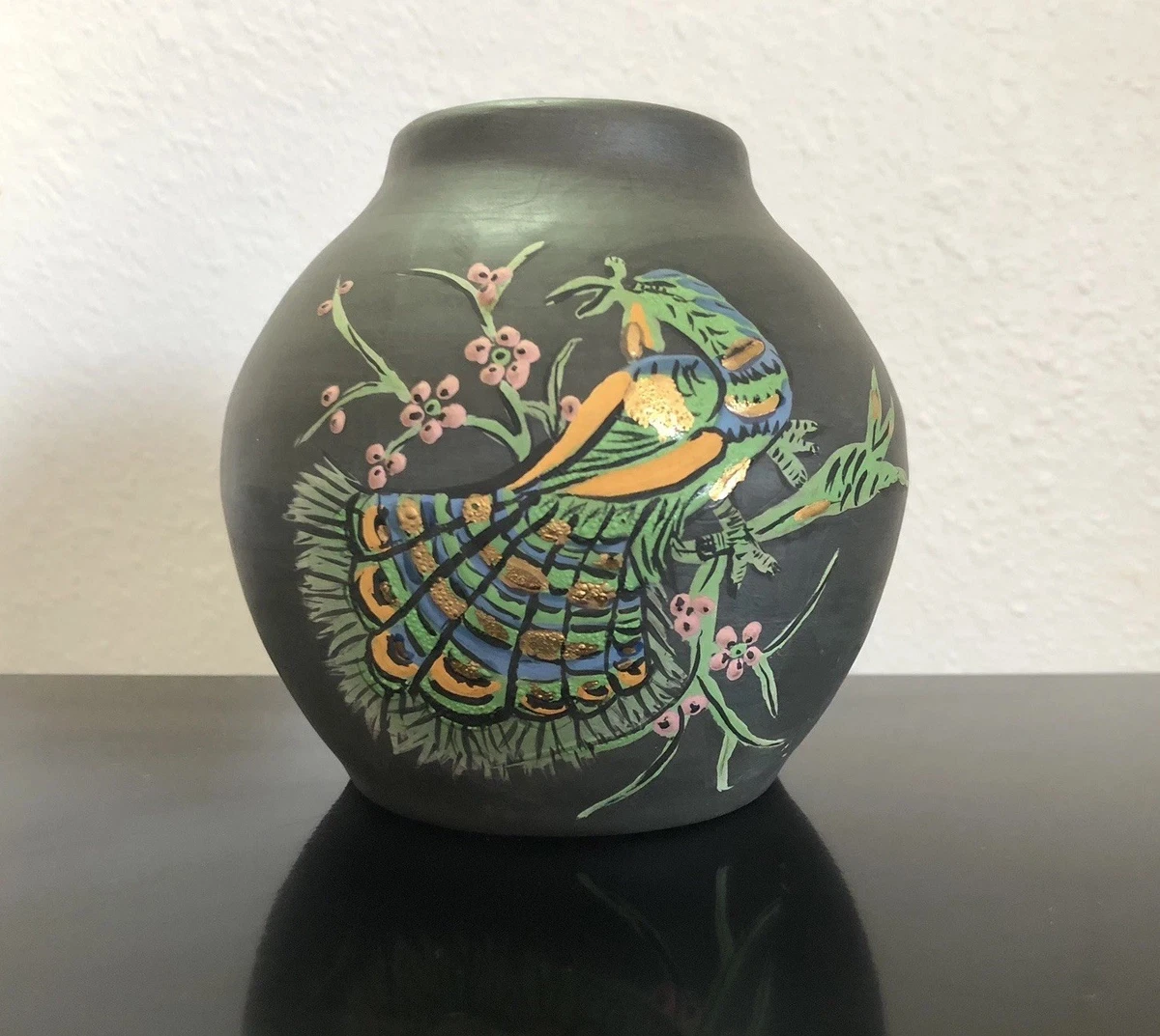 孔雀花瓶收藏花瓶| eBay