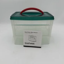 Snapware Snap 'N Stack Ribbon Dispenser Storage Container USA w/Ribbon Rod