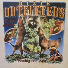 DIXIE OUTFITTERS REDBONE COONHOUND COON DOG HUNTING LONG SLEEVES SHIRT #5436