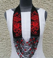 Handmade Seed Bead Necklace American Style Necklace Boho Beaded Necklace earring