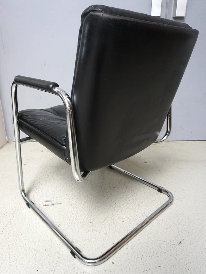 Vintage Design Freischwinger Armlehnsessel Armlehner Stuhl Sessel 80er(F25-1404) - Bild 4 von 4