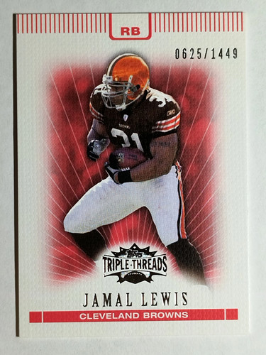 2007 Topps Triple Threads #48 Jamal Lewis - Foto 1 di 2