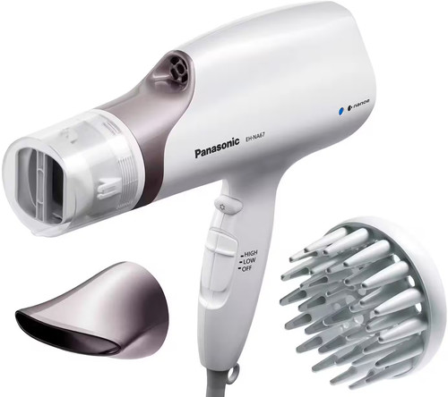 Panasonic - EH-NA67-W Nanoe Hair Dryer with Oscillating QuickDry Nozzle - White - Picture 1 of 6