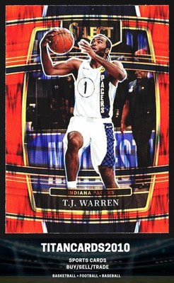 T.J. Warren 2021-22 Panini Select Orange Flash Prizm Indiana Pacers #6