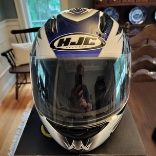 HJC CL 15 Cyclone Motorcycle Helmet Full Face Black Blue Gray Silver White XL