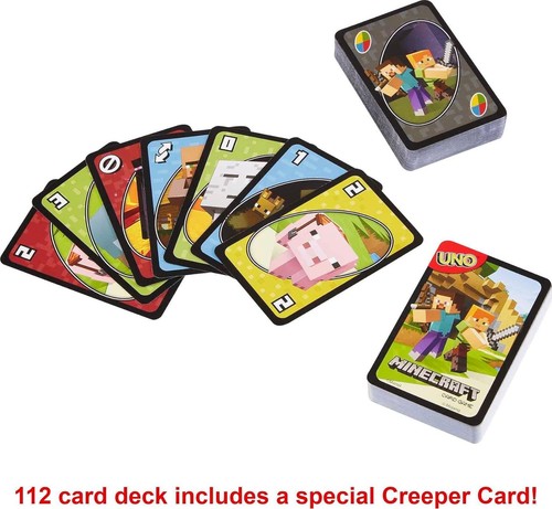 Minecraft UNO Card Game with Storage Tin Kids Family Card Game Gift - Picture 7 of 8