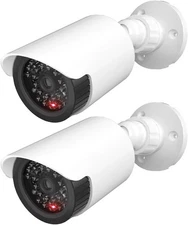 2pack Dummy Fake Camera Surveillance Security CCTV Dome Indoor Outdoor LED Light