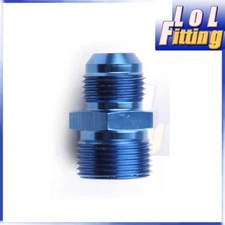 US STOCK -10AN AN10 Male To 3/4" BSP BSPP Straight Fuel Oil Fitting Adapter Blue