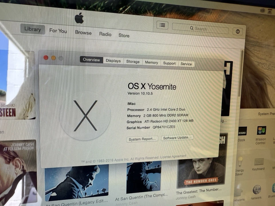 Apple iMac 20" (Early 2008) Intel Core 2 Duo 2.4 GHz 2GB 250GB HDD Desktop A1224 - Image 2 of 4