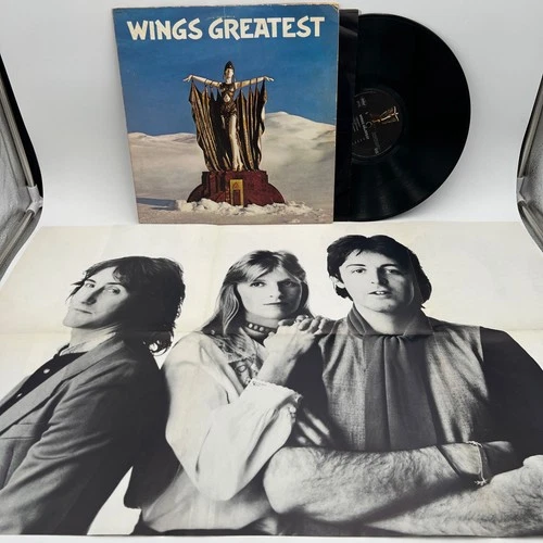 Paul McCartney Wings Greatest Vinyl LP VG+ 1978 Capitol SOO-11905 w/Poster