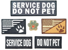Service Dog Patch Set w/ESA Cert Tag 6 Pieces  Emotional Support Animal Set 1