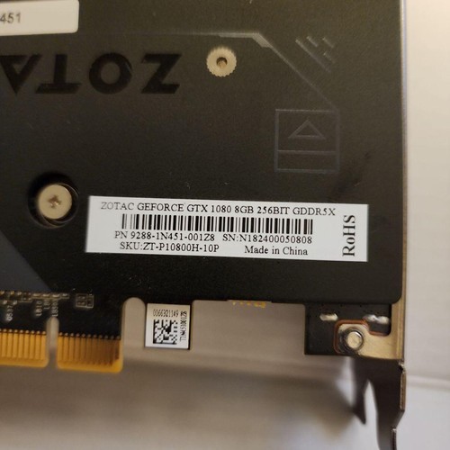 Zotac Geforce Gtx 1080 8gb Gddr5x Graphics Card Gaming Vr Ready Pcie 3.0 - Picture 3 of 4