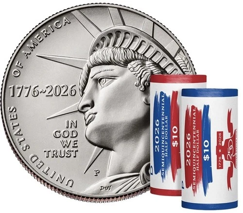 2026 Semiquincentenial Enduring Liberty Half Dollar P & D 2 Coins BU from Mint