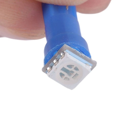 2 pcs Ice Blue T5 Wedge Instrument Panel LED Light Bulb Fit For Vauxhall Corsa D - Picture 3 of 4
