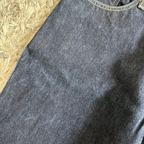 Vintage 90’s Structure Buckle Back Button Fly Blue Denim Men’s Jeans Size 31x32 - Picture 8 of 12