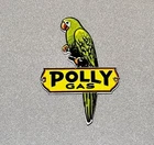VINTAGE POLLY PARROT GASOLINE PORCELAIN SIGN CAR GAS OIL TRUCK MOTORCYCLE