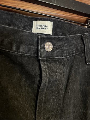NWT Citizens of Humanity Ryan Low Slung Jeans, Size 34 Voila Black Button Fly - Picture 3 of 5