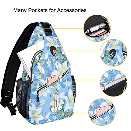 Sling Backpack, Multipurpose Travel Hiking Daypack Rope Crossbody Shoulder - Bild 2 von 6
