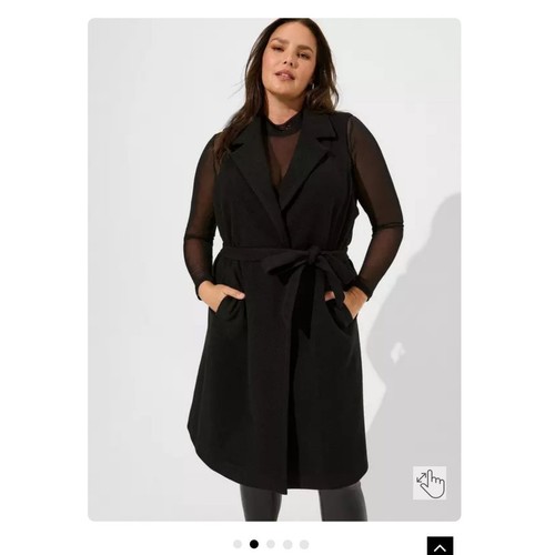 Torrid Black Longline Vest size 3 (3X) - Picture 2 of 11