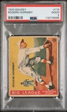 1933 Goudey Big League Chewing Gum - R319 #119 Rogers Hornsby