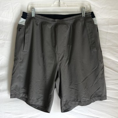 Birddogs Shorts Mens 2XL Gray Lined Athletic Stretch Quick Dry 9 Inseam Gym
