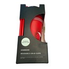 Starbucks Campus Collection Reusable Cold Cups Set of 5 Lids Straws Northeastern