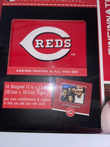 Album completo nuovo MLB Cincinnati Reds 12" X 12" con abbellimenti - Foto 4 di 8