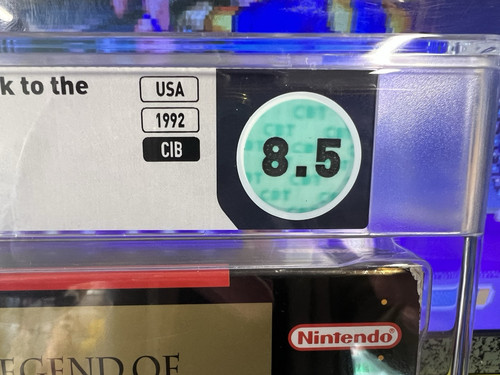 1992 SNES The Legend Of Zelda: A Link To The Past Graded WATA 8.5 CIB - Cart 9.4 - Picture 2 of 11