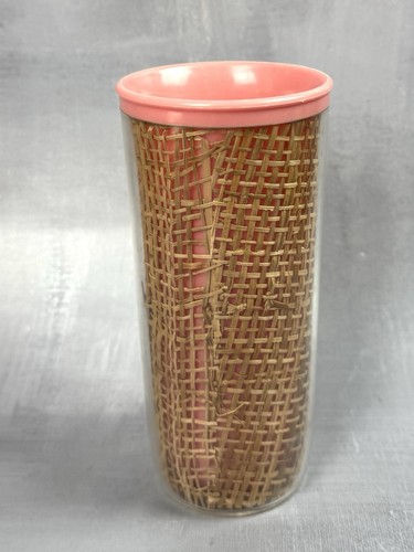 1950er VINTAGE MID CENTURY MODERN JACKLEINEN KUNSTSTOFF MEHRFARBIG HOHE BECHER 0142 - Bild 4 von 6