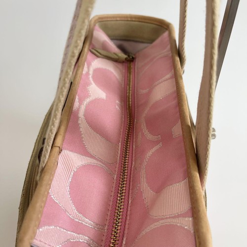 Bolso de Mano Coach Vintage Patchwork Bolso de Hombro Multicolor Lona Cuero Gamuza - Imagen 4 de 24