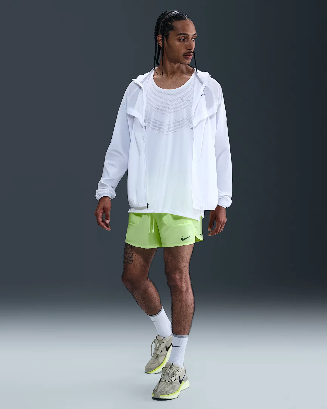 $65 NEW Nike Men’s Dri-FIT 5" Stride 2-In-1 Running Shorts FN2992-701 Medium