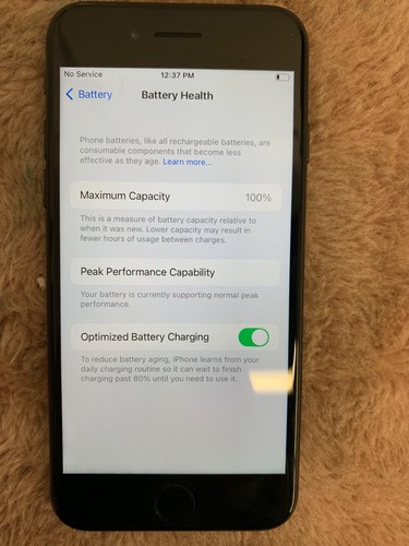 Apple iPhone 7 - 32 GB - Jet Black (Unlocked) Battery Health 100% - Picture 4 of 8