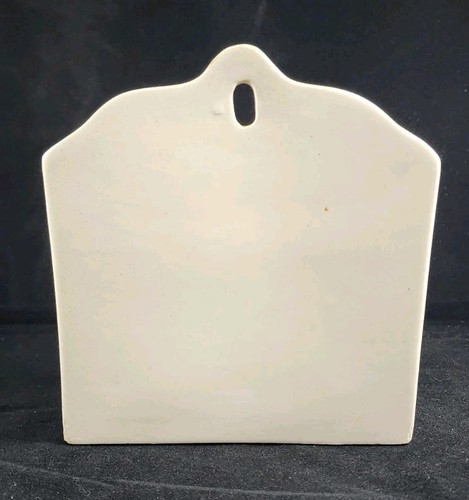 Caja de sal de gres checo vintage con tapa de madera Art Nouveau verde rojo crema - Imagen 8 de 10