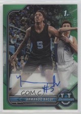 2021-22 Bowman U Chrome Prospect Green Refractor /99 Armando Bacot #BCPA-AB Auto