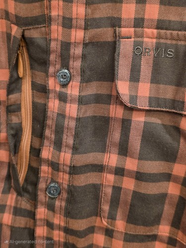 Orvis Button Up Plaid Flannel Shirt - Picture 8 of 9