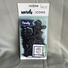 Home by New View Words Icons Family Letterboard 23  Pcs Black Hand Written Pegs