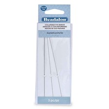 Beading Needles Beadalon 700K-200 Collapsible Eye 5 " Fine, Medium, Heavy 3 pcs