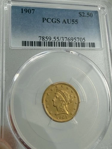 Private Listing!!! 1907  $2.50 Gold Liberty Pcgs AU55   Gold Coin Quarter Eagle