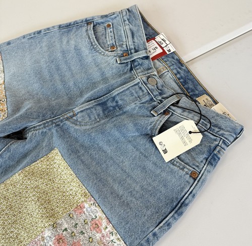 Levis 501 Jeans Womens UK 6 W25 L32 90s 150th Anniversary Patchwork Sashiko New - Picture 5 of 10