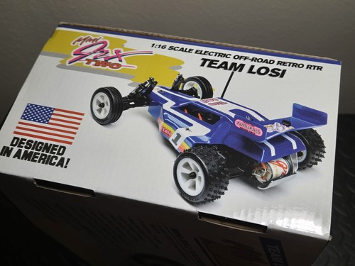 Losi LOS01020T2 1/16 Mini JRX2 Brushed 2WD Buggy RTR Blue - Picture 2 of 5