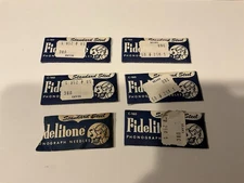 5 Unopened Fidelitone Standard Steel Phonograph Needles, Switzerland, 5 New