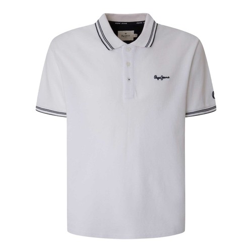 Pepe Jeans Men's Polo Shirt - JETT, Short Sleeve, Button Placket, Solid Color - Picture 3 of 11