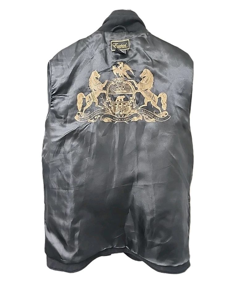 EZEKIEL Kolt Etiqueta Negra Hombre Abrigo de Lana Chaqueta Negro Grande De Gran Tamaño Foto 4 de 4