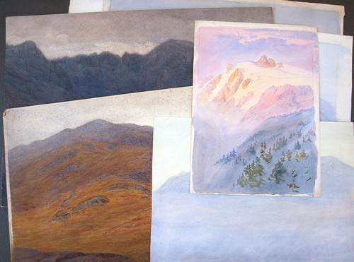 Alfred William of Salisbury (1832–1905) Alpine artist collection of 8 paintings - Picture 1 of 14