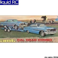 AMT 1223 1/25 Cal Drag Combo 64 Galaxie AWB Falcon & Trailr