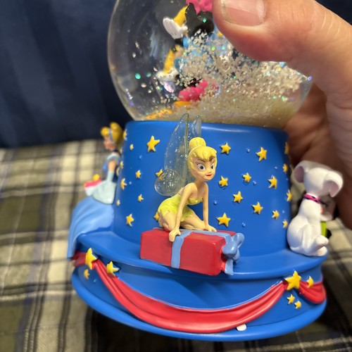 DISNEY 100TH YEAR MUSICAL SNOW GLOBE WHEN YOU WISH UPON A STAR HALLMARK 7" S4 - Picture 6 of 11