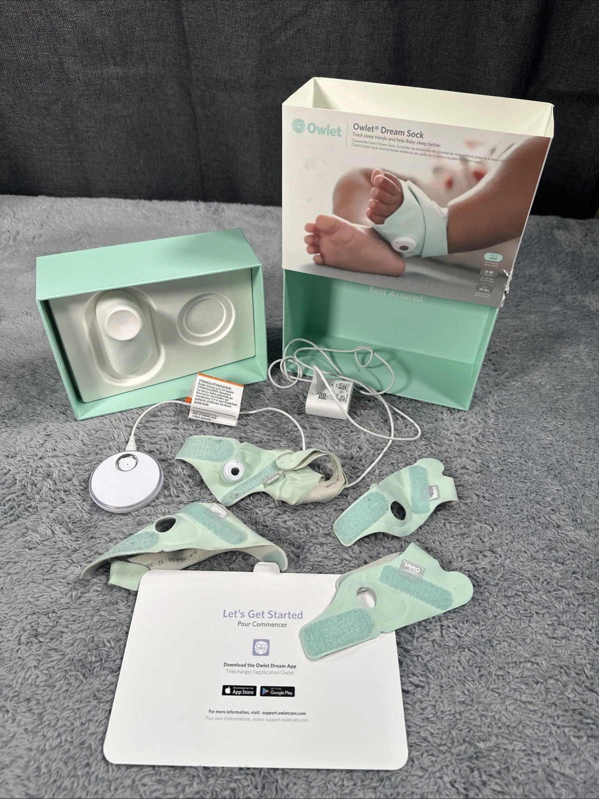 Owlet Dream Sock Smart Baby Monitor Foot Sensor Tracking Works Great!
Opens in a new window or tab
