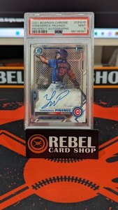 Yohendrick Pinango Bowman Chrome Auto 🔥 2021 Bowman 1st Graded PSA 9
