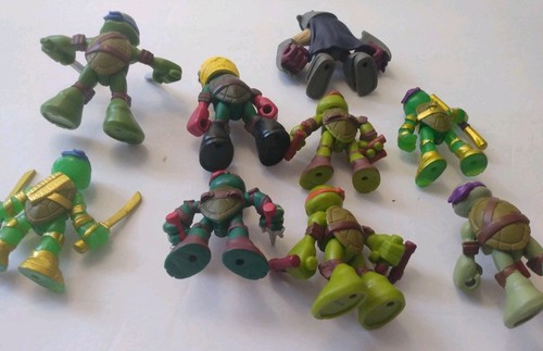 2014 Playmates Teenage Mutant Ninja Turtles Half-Shell Heroes Mini Figures 9 Ct - Photo 10/10