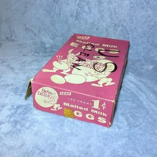 Vintage 1958 Leaf Malted Milk Egg Chocolate Candy Store Display Box Easter Penny